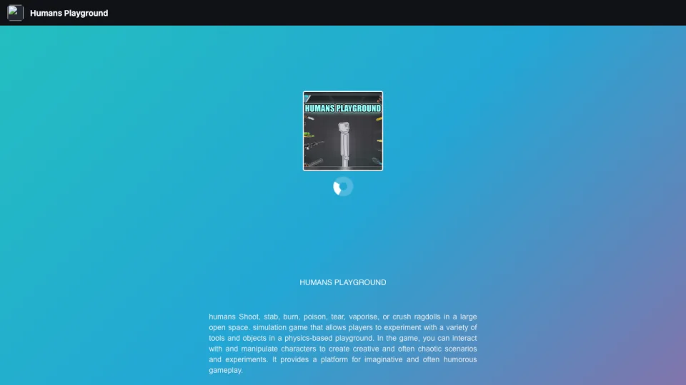 Humans Playground gameplay screenshot 1