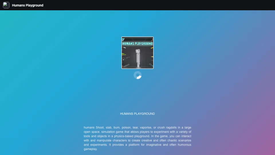Humans Playground gameplay screenshot 2