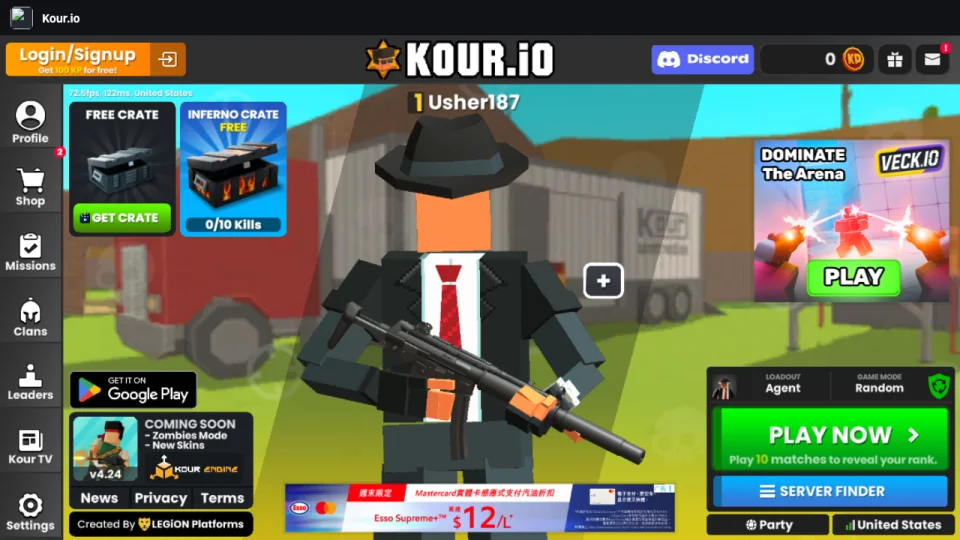 Kour.io gameplay screenshot 1